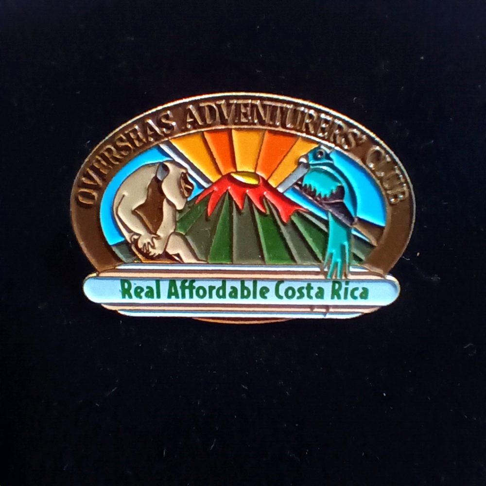 Costa Rica vintage travel pin